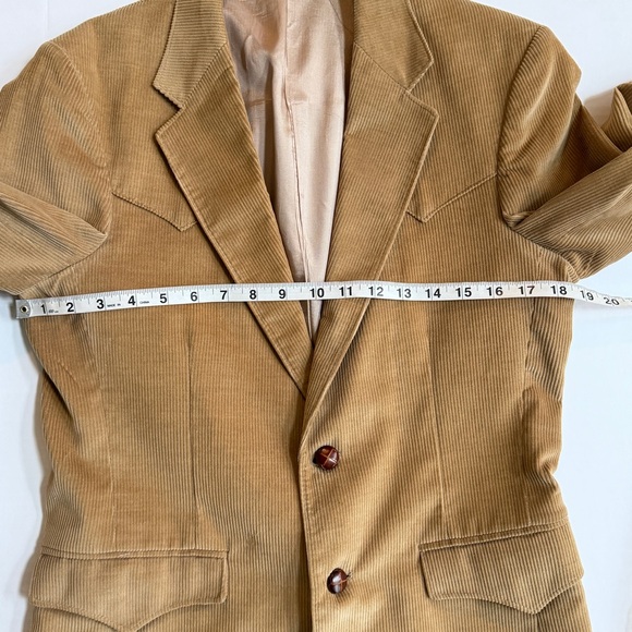 Farah Texas  Jacket Men's Tan Corduroy Western Blazer Size 36R - Picture 8 of 13